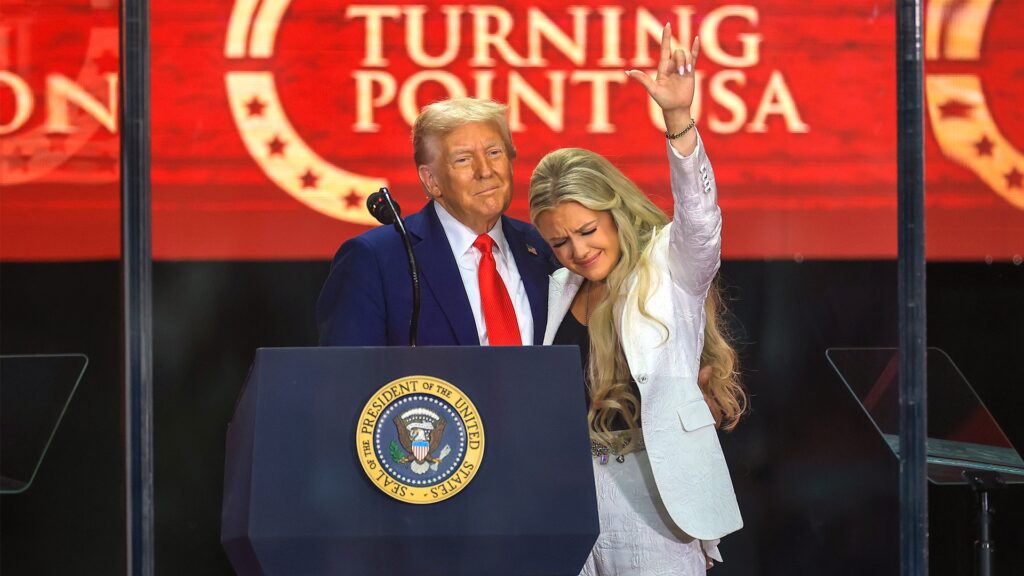 Charlie Kirk memorial: Donald Trump calls conservative activist ‘martyr’, Erika Kirk