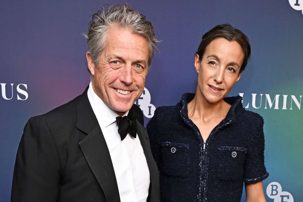 Hugh Grant and wife Anna Eberstein