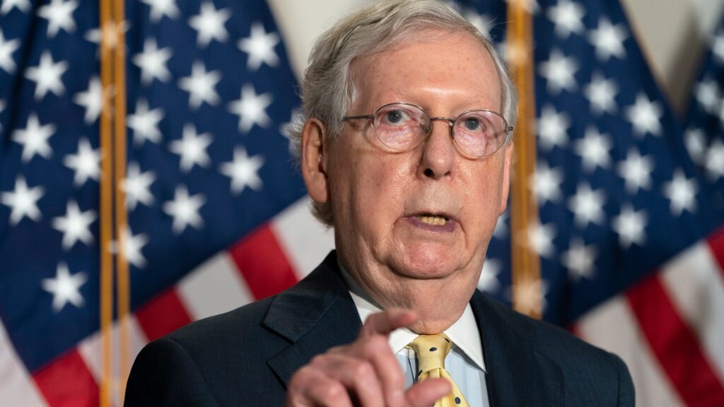 Mitch McConnell Falls on Camera After Being Asked About ICE